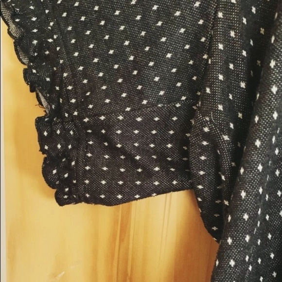 Zaftique 3X Black Polkadot Short Sleeved Blouse - Picture 3 of 8
